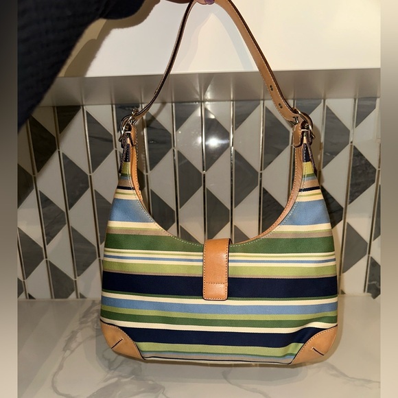 Vintage Y2K Coach Soho Striped Canvas Hobo Shoulder Bag and Matching Wristlet - Picture 3 of 11